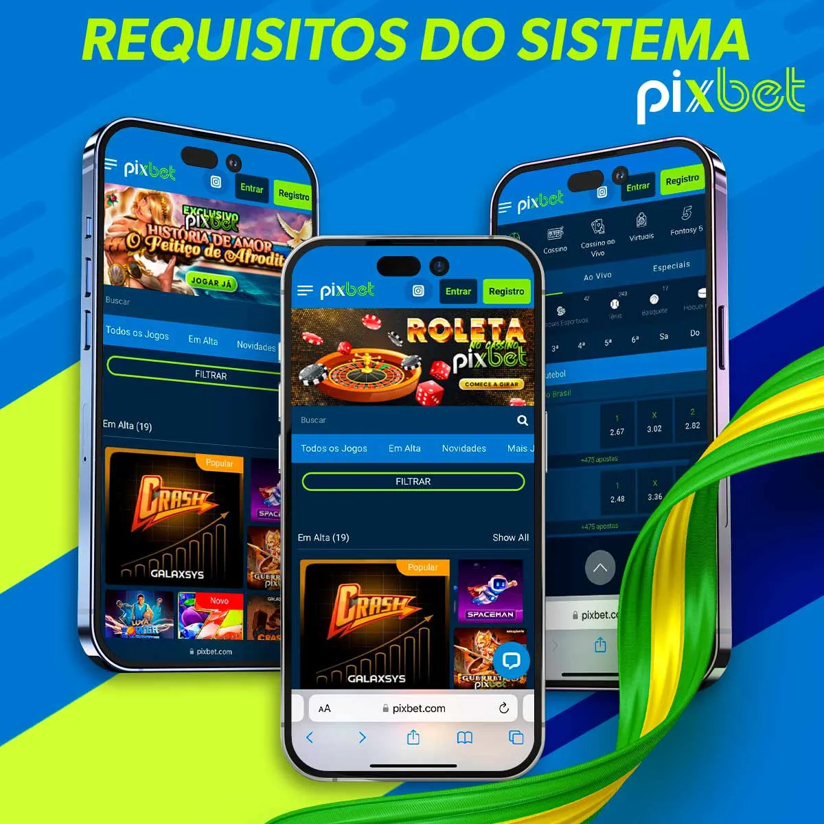 Requisitos do sistema Pixbet app para iOS