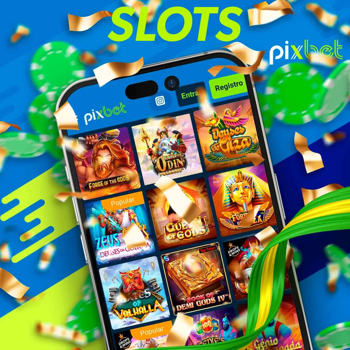Slots de cassino no aplicativo Pixbet Brasil