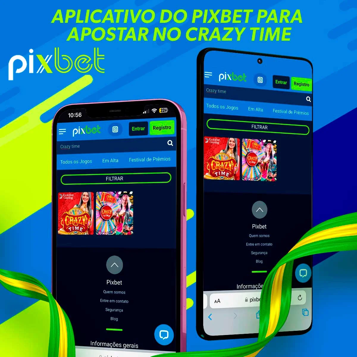 Como instalar a aplicação móvel PixBet Crazy Time no meu dispositivo?