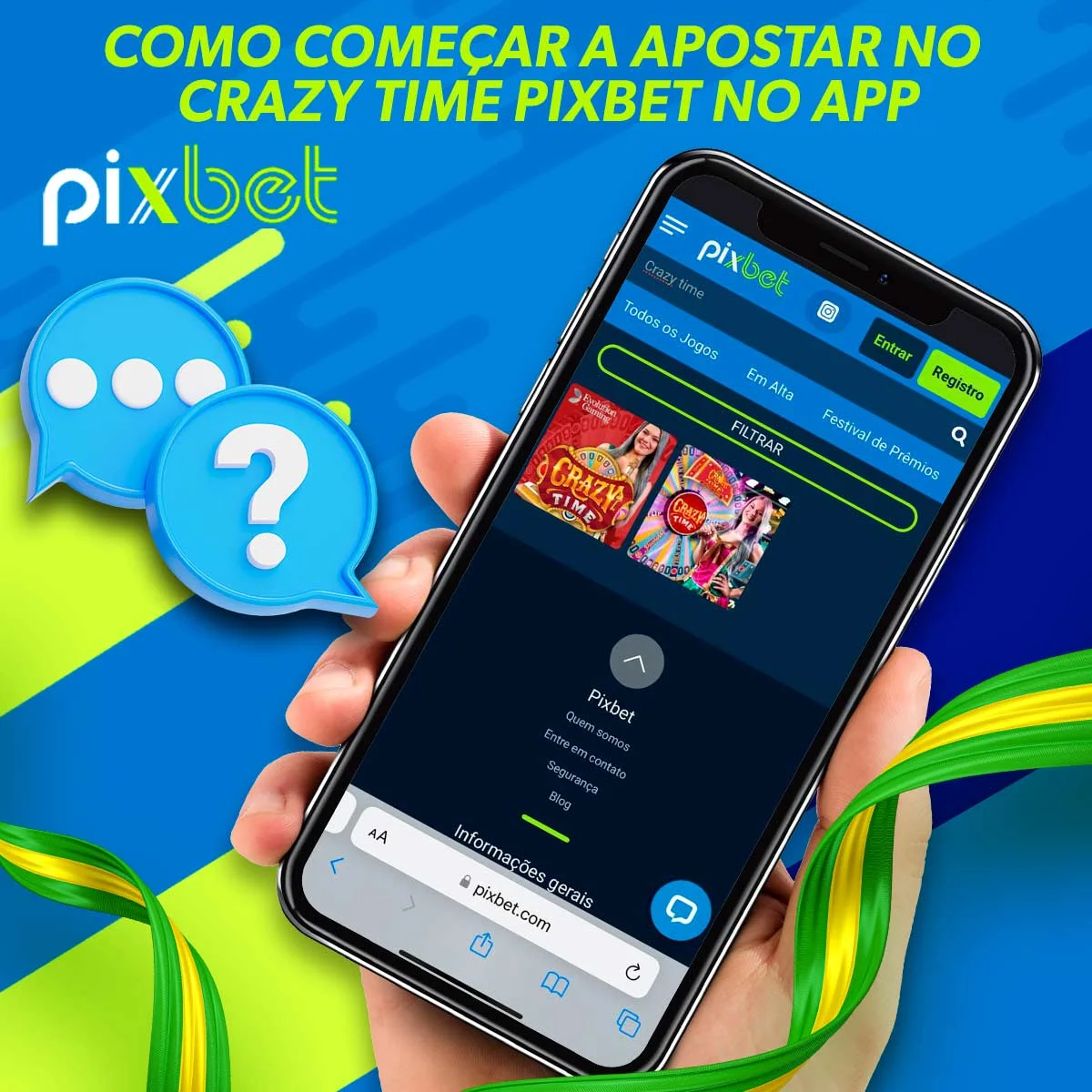Como apostar e jogar em Crzy Time em PixBet