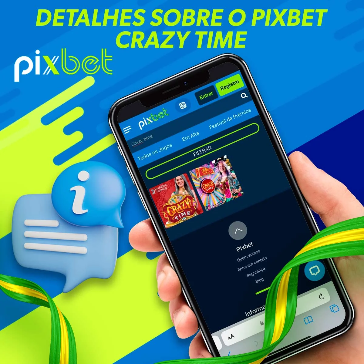 Mais informações sobre o jogo Crazy Time Pixbet