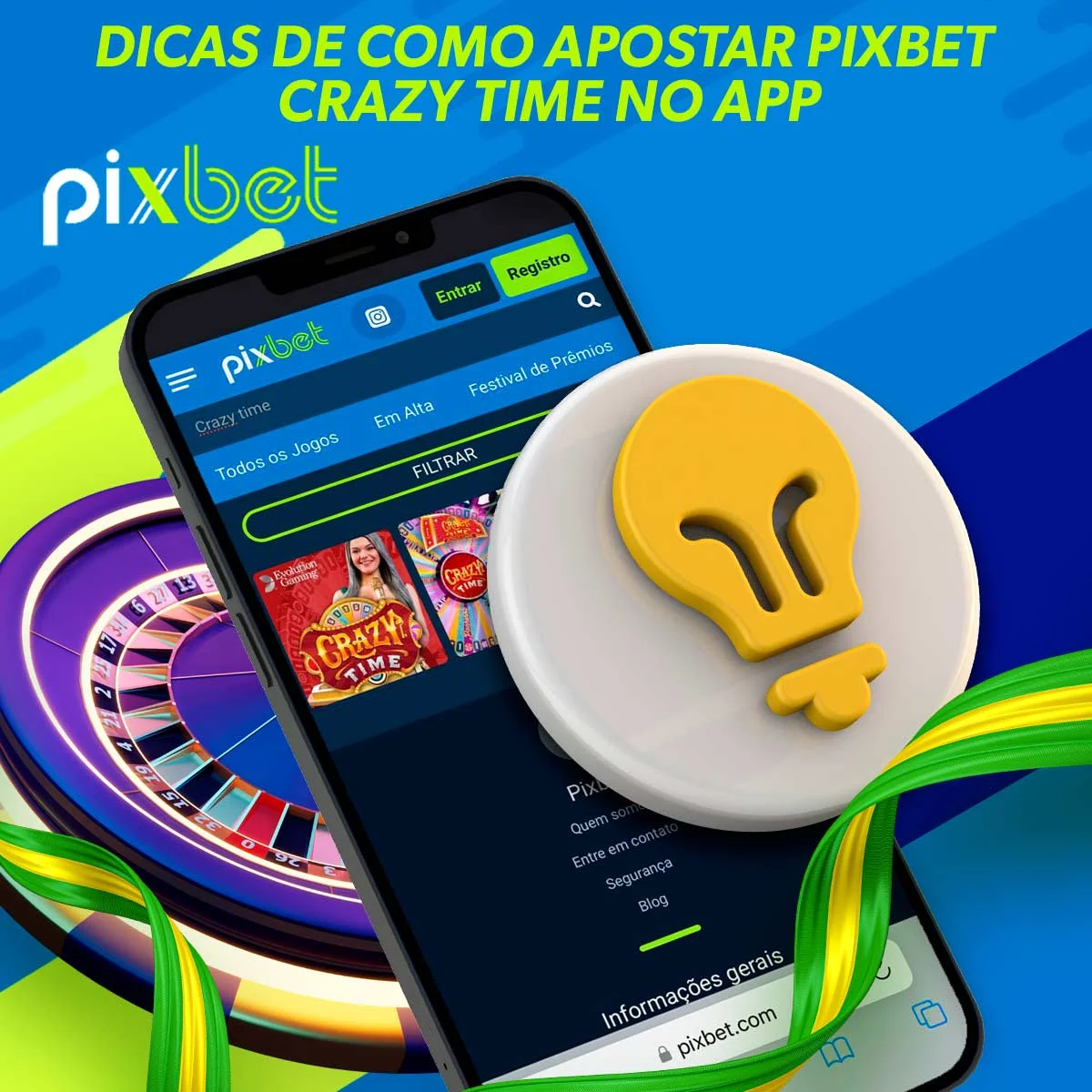 Dicas para jogar Crazy Time no site PixBet