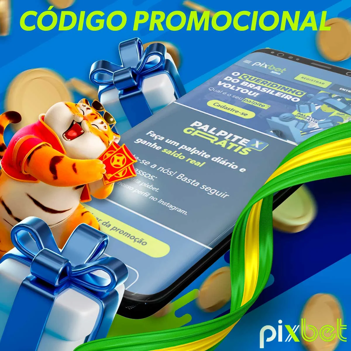 Códigos promocionais fornecidos pela casa de apostas Pixbet
