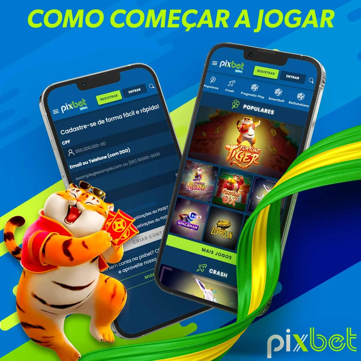 Instruções de registro para o jogo Fortune Tiger Pixbet
